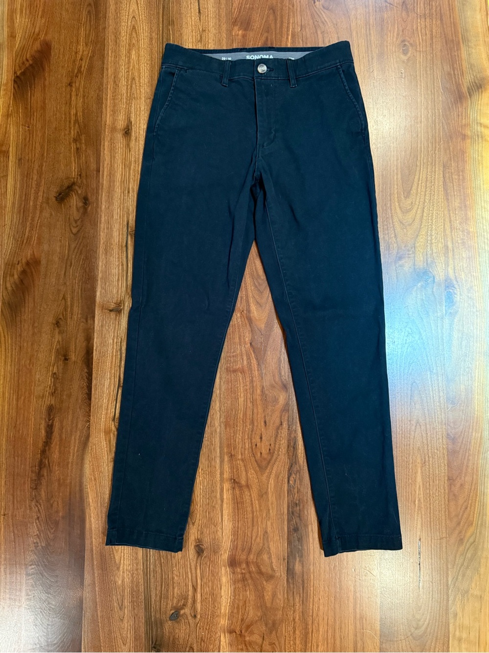 Somoma Flexware Slim 29x30 Black Pants EUC Flat Front Men's Business Casual